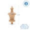 Wood Finials, 3-1/2 inch for Crafts, Bedposts, Flagpole, DIY Dcor |Woodpeckers